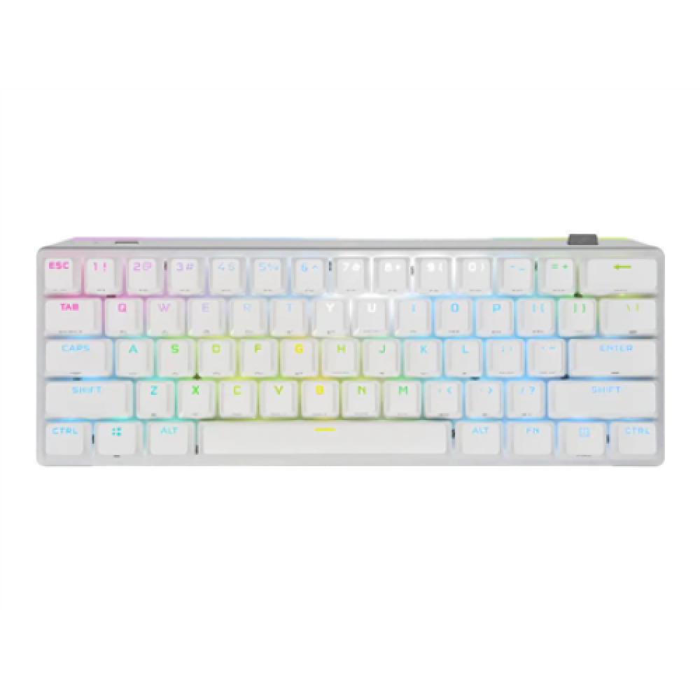Corsair , K70 PRO MINI , Gaming keyboard , RGB LED light , NA , White , Wireless/Wired , Bluetooth , CHERRY MX Red , Wireless connection