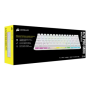 Corsair , K70 PRO MINI , Gaming keyboard , RGB LED light , NA , White , Wireless/Wired , Bluetooth , CHERRY MX Red , Wireless connection