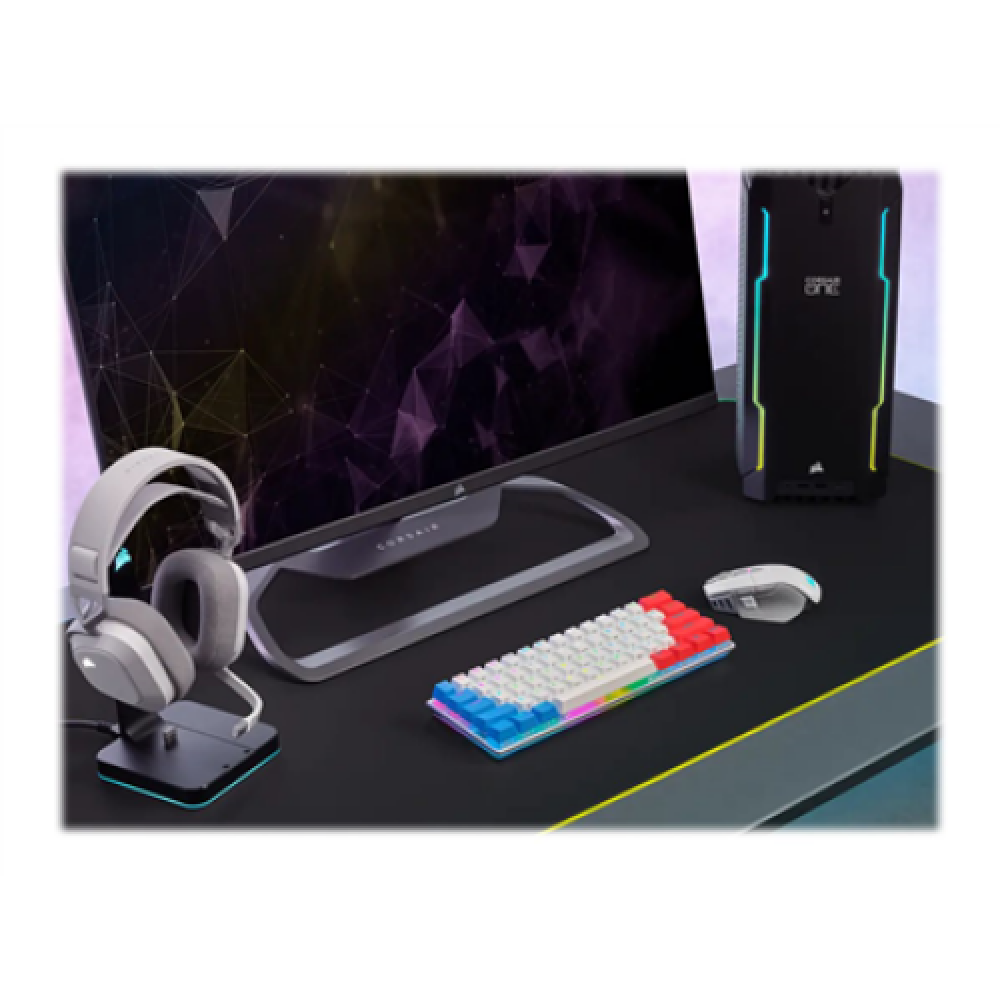 Corsair , K70 PRO MINI , Gaming keyboard , RGB LED light , NA , White , Wireless/Wired , Bluetooth , CHERRY MX Red , Wireless connection