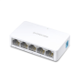 Mercusys , Switch , MS105 , Unmanaged , Desktop , 10/100 Mbps (RJ-45) ports quantity 5 , 1 Gbps (RJ-45) ports quantity , SFP ports quantity , PoE ports quantity , PoE+ ports quantity , Power supply type External , month(s)