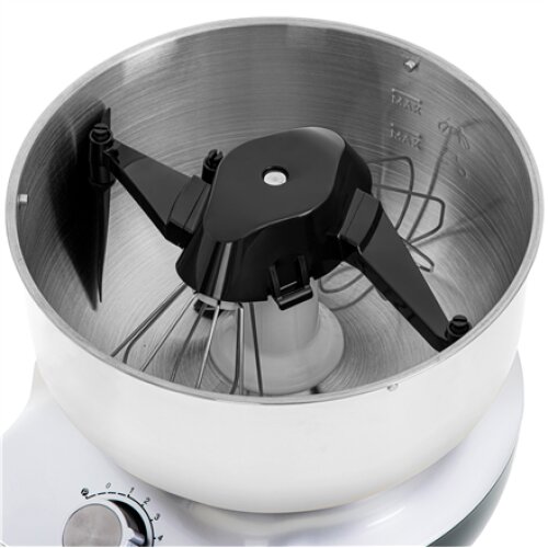 Adler 360° rotating mixer with bowl AD 4222 Mixer with bowl, 650 W, Number of speeds 6, 360° rotational base, Silver