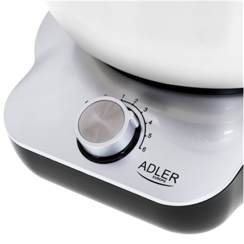 Adler 360° rotating mixer with bowl AD 4222 Mixer with bowl, 650 W, Number of speeds 6, 360° rotational base, Silver