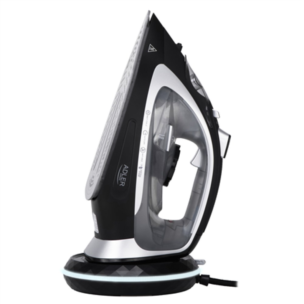 Adler Steam Iron , AD 5043 , Steam Iron , 2800 W , Water tank capacity 300 ml , Continuous steam 30 g/min , Steam boost performance 42 g/min , Black/Silver