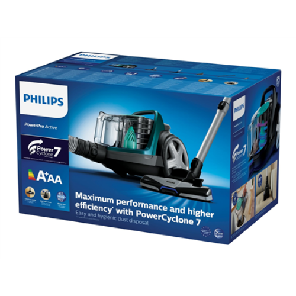 Philips , Vacuum cleaner , FC9555/09 , Bagless , Power 900 W , Dust capacity 1.5 L , Green
