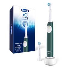 Oral-B Electric Toothbrush with Pressure sensor , iO2 , Rechargeable , For adults , Number of brush heads included 2 , Number of teeth brushing modes 3 , Forest Green