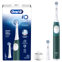 Oral-B Electric Toothbrush with Pressure sensor , iO2 , Rechargeable , For adults , Number of brush heads included 2 , Number of teeth brushing modes 3 , Forest Green
