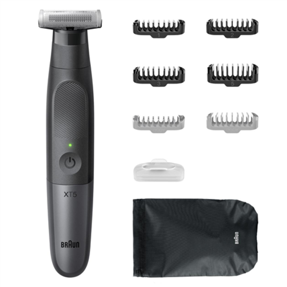 Braun , Face and Body Hair trimmer , XT5200 Series X , Cordless , Wet & Dry , Black/Silver
