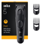 Braun Hair Clipper , HC5530 Series 5 , Cordless , Number of length steps 17 , Black