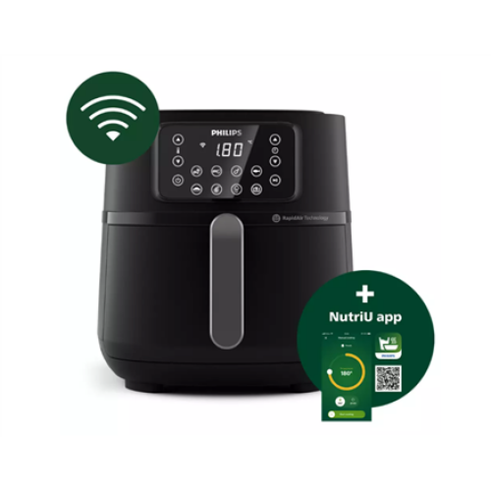 Philips , XXL Connected Air Fryer , HD9285/93 5000 Series , Power 2000 W , Capacity 7.2 L , Black