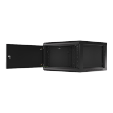 Lanberg Rack cabinet 19 wall-mount 6U/600x600 for self-assembly with metal door (flat pack), black , Lanberg