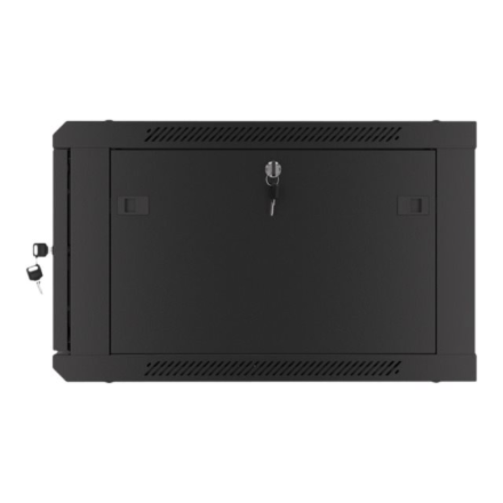 Lanberg Rack cabinet 19 wall-mount 6U/600x600 for self-assembly with metal door (flat pack), black , Lanberg