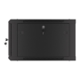 Lanberg Rack cabinet 19 wall-mount 6U/600x600 for self-assembly with metal door (flat pack), black , Lanberg