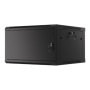 Lanberg Rack cabinet 19 wall-mount 6U/600x600 for self-assembly with metal door (flat pack), black , Lanberg
