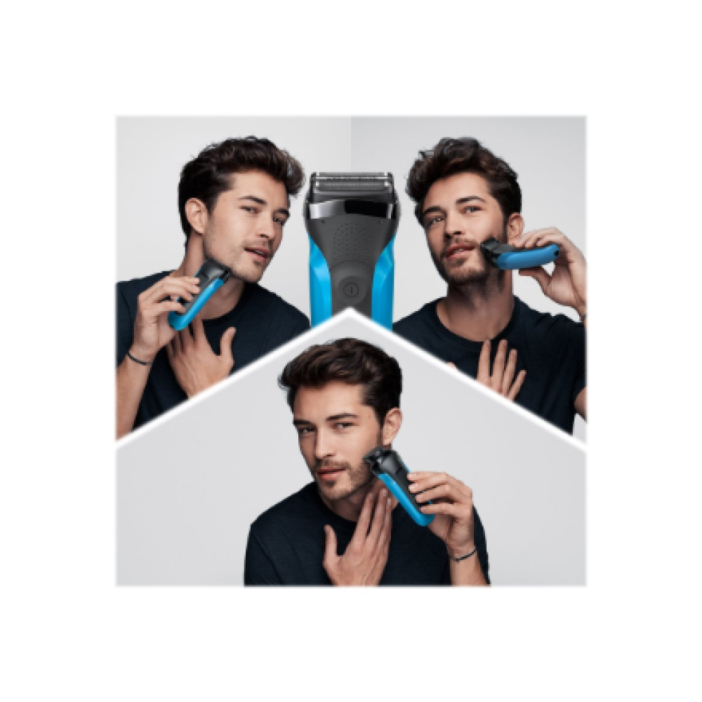 Braun , Shaver with Trimmer , Shave&Style 310BT , Cordless , Wet & Dry , Number of length steps 5 , Black/Blue