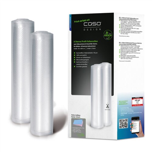 Caso , Vacuum Rolls , 01248 , 2 pcs , Dimensions (W x L) 30 x 600 cm , Transparent