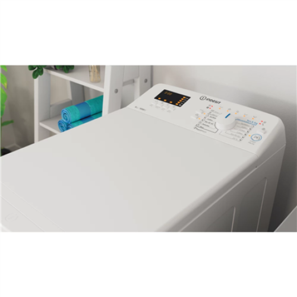 INDESIT , Washing machine , BTW S60400 EU/N , Energy efficiency class C , Top loading , Washing capacity 6 kg , 951 RPM , Depth 60 cm , Width 40 cm , White