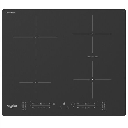 Whirlpool WB B8360 NE BM , Hob , Induction , Number of burners/cooking zones 4 , Electronic , Black , Timer