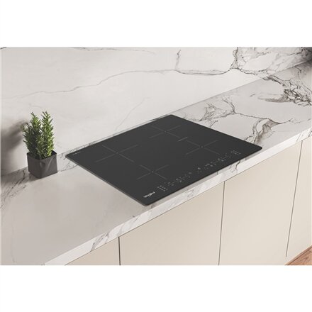 Whirlpool WB B8360 NE BM , Hob , Induction , Number of burners/cooking zones 4 , Electronic , Black , Timer