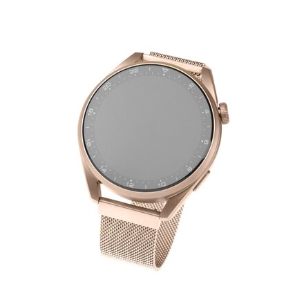 Fixed , Mesh Strap with Quick Release, 18mm, Stainless Steel Mesh Strap for Smartwatch , Gold
