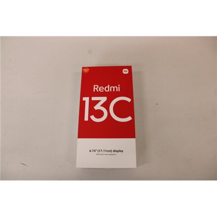 SALE OUT. Xiaomi Redmi 13C (Midnight Black) DS 6.74“ IPS LCD 720x1600/2.0GHz&1.8GHz/128GB/4GB RAM/MIUI 14/microSDXC/WiFi,BT/4G DENT ON BACK , Xiaomi , USED