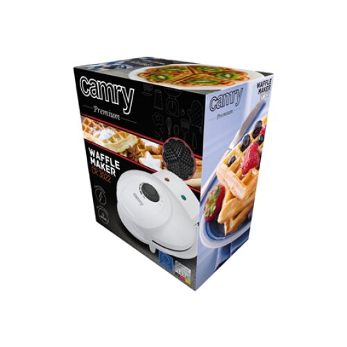 Camry , Waffle maker , CR 3022 , 1000 W , Number of pastry 5 , Heart shaped , White