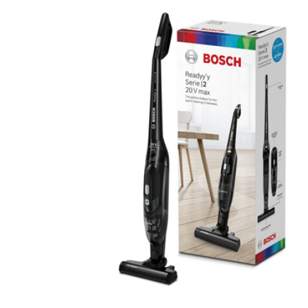 Bosch , Vacuum Cleaner , Readyyy 20Vmax BBHF220 , Cordless operating , Handstick and Handheld , - W , 18 V , Operating time (max) 40 min , Black , Warranty 24 month(s) , Battery warranty 24 month(s)