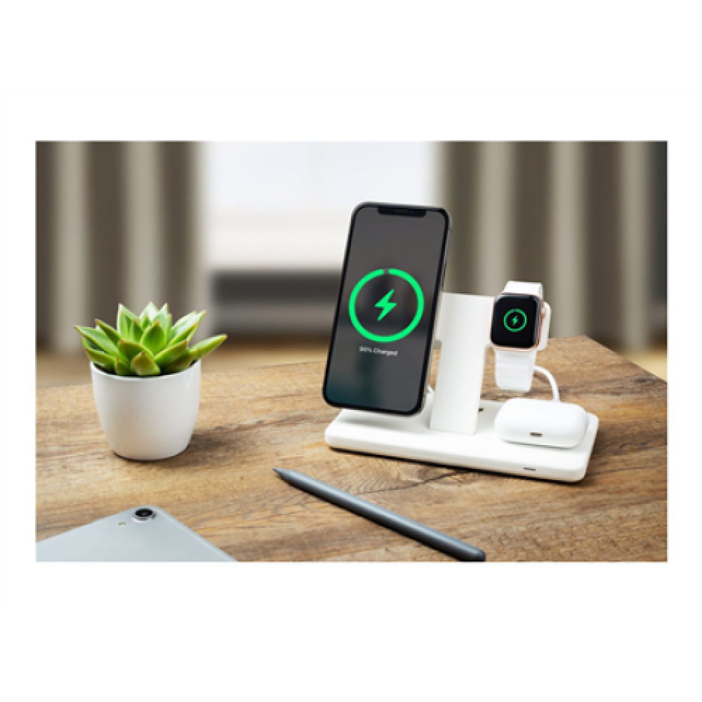Fixed , Stand with wireless charging 3in1 , FIXMPOS-WH MagPowerstation