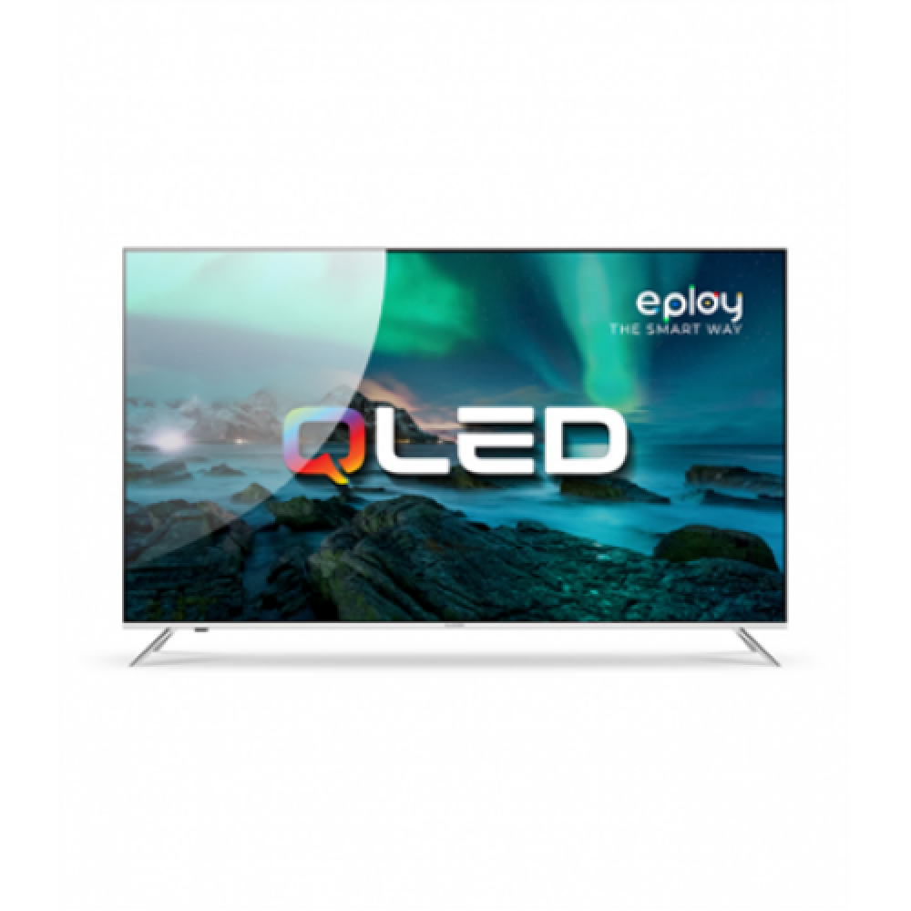 Allview QL65ePlay6100-U 65 (165cm) 4K UHD QLED Smart Android TV, Google Assistant, Silver Metallic Frame