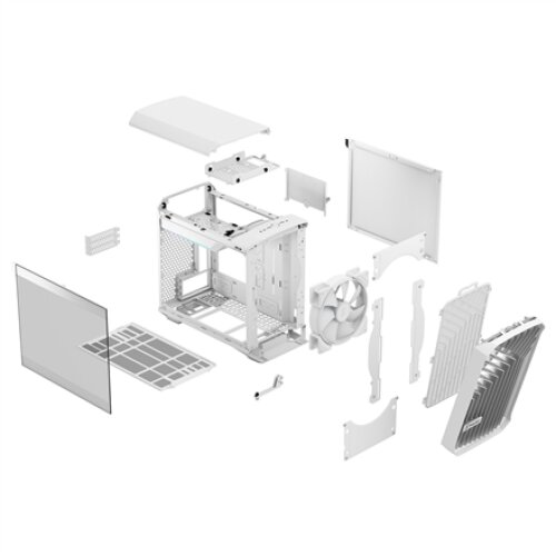 Fractal Design , Torrent Nano RGB White TG clear tint , Side window , White TG clear tint , Power supply included No , ATX