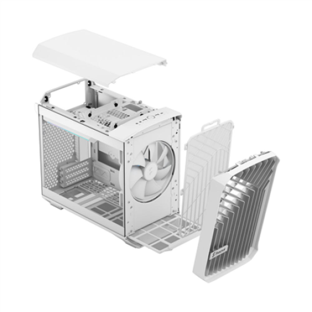 Fractal Design , Torrent Nano RGB White TG clear tint , Side window , White TG clear tint , Power supply included No , ATX