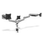 Digitus Desk Mount , Triple Monitor Gas Spring Mount DA-90363 , Adjustable Height, Tilt, Swivel , 15-27 , Maximum weight (capacity) 3x6 kg , Silver