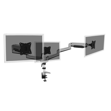 Digitus Desk Mount , Triple Monitor Gas Spring Mount DA-90363 , Adjustable Height, Tilt, Swivel , 15-27 , Maximum weight (capacity) 3x6 kg , Silver