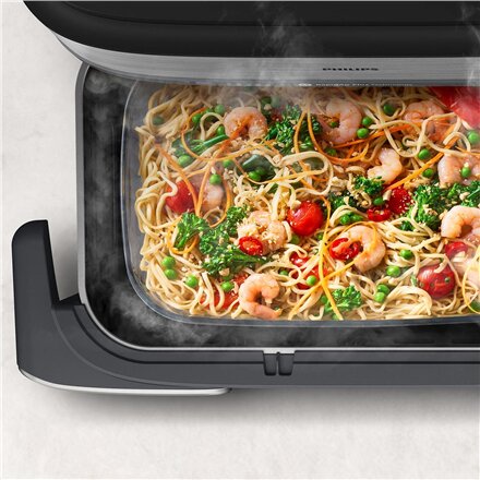 Philips Airfryer , NA565/02 5000 Series , Power 2750 W , Capacity 9.5 L , Silver/Black , RapidAir Plus
