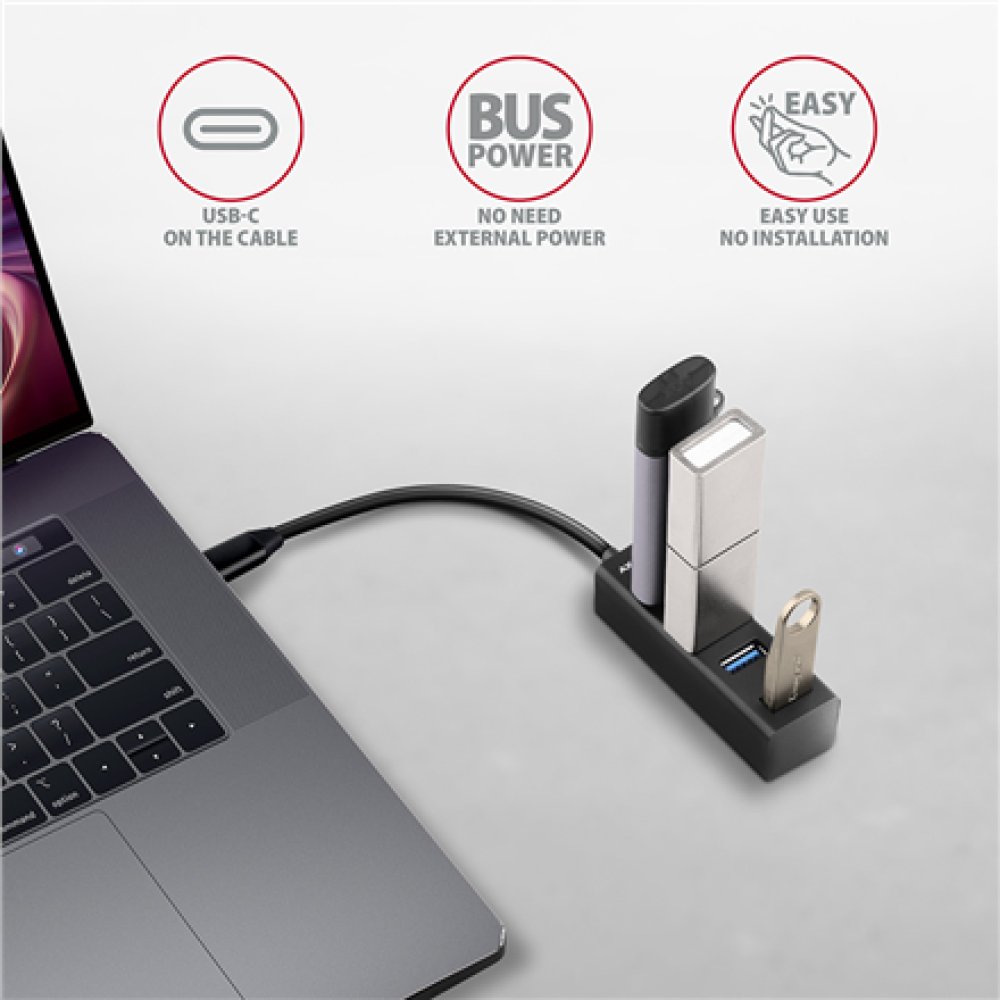 AXAGON SuperSpeed USB-C MINI Hub , HUE-M1C