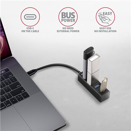 AXAGON SuperSpeed USB-C MINI Hub , HUE-M1C