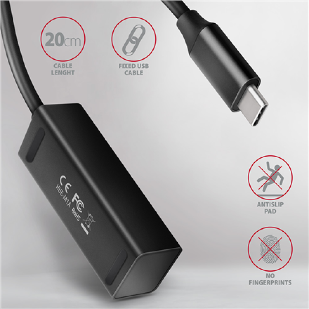 AXAGON SuperSpeed USB-C MINI Hub , HUE-M1C