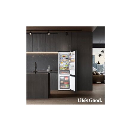 LG Refrigerator , GBBW726CEV , Energy efficiency class C , Free standing , Combi , Height 203 cm , Fridge net capacity 326 L , Freezer net capacity 139 L , Display , 33 dB , Black Steel