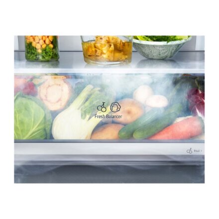 LG Refrigerator , GBBW726CEV , Energy efficiency class C , Free standing , Combi , Height 203 cm , Fridge net capacity 326 L , Freezer net capacity 139 L , Display , 33 dB , Black Steel