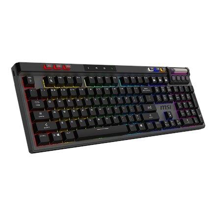 MSI STRIKE PRO WIRELESS , Gaming keyboard , Wireless , US , Kailh Midnight Pro Silent Tactile , Black