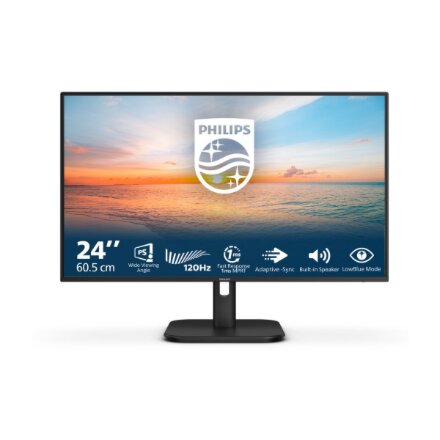 Philips , 24E1N1200A/00 , 23.8 , IPS , 16:9 , 120 Hz , 4 ms , 1920 x 1080 pixels , 300 cd/m² , HDMI ports quantity 1 , Black