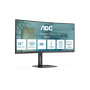 AOC , Curved Monitor , CU34V5C/BK , 34 , VA , WQHD , 21:9 , 100 Hz , 4 ms , 3440 x 1440 , 300 cd/m² , HDMI ports quantity 1
