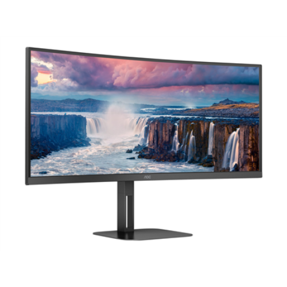 AOC , Curved Monitor , CU34V5C/BK , 34 , VA , WQHD , 21:9 , 100 Hz , 4 ms , 3440 x 1440 , 300 cd/m² , HDMI ports quantity 1