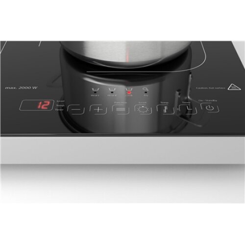 Caso , Hob , ProGourmet 3500 , Table top , Number of burners/cooking zones 2 , Sensor touch display , Timer , Black , Display