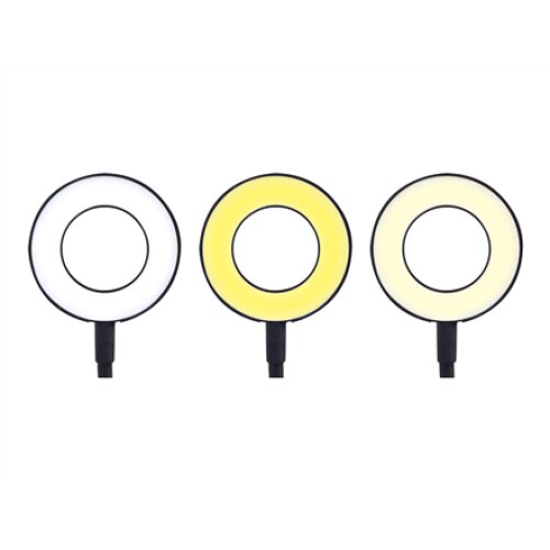 Gembird Selfie ring light with phone holder , Gembird , Selfie ring light with phone holder , LED-RING4-PH-01 , ABS + metal , LED ring diameter: 3.5. Flexible arms for both phone holder & selfie ring. Practical buttons to change light intensity, color