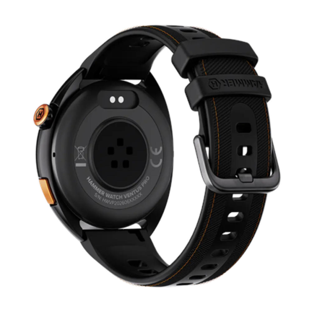 Hammer Ventus PRO , Smart watch , GPS (satellite) , AMOLED , 1.43 , Waterproof , Black