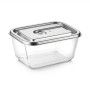 Caso Glass Vacuum Container with Stainless Steel Lid , VacuBoxx Inox XL , Transparent