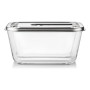Caso Glass Vacuum Container with Stainless Steel Lid , VacuBoxx Inox XL , Transparent