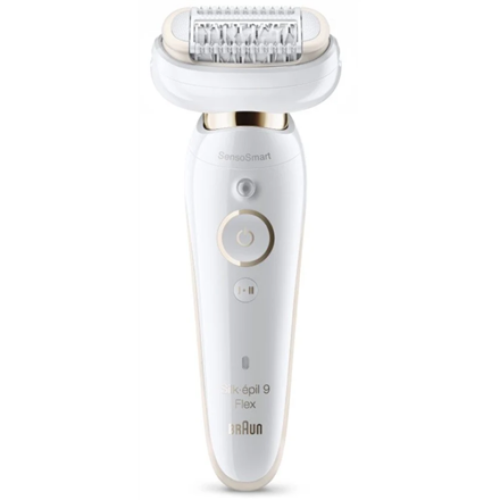 Braun Epilator , Silk-epil 9 Flex SES9001 , Operating time (max) 50 min , Number of power levels 2 , Wet & Dry , White