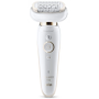 Braun Epilator , Silk-epil 9 Flex SES9001 , Operating time (max) 50 min , Number of power levels 2 , Wet & Dry , White