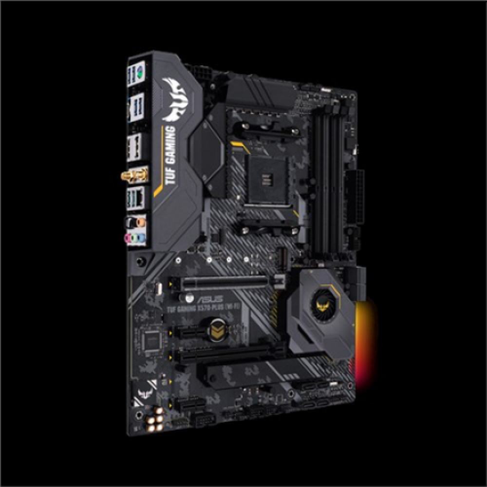 Asus TUF GAMING X570-PLUS (WI-FI) Processor family AMD, Processor socket AM4, DDR4, Memory slots 4, Number of SATA connectors 8, Chipset AMD X, ATX